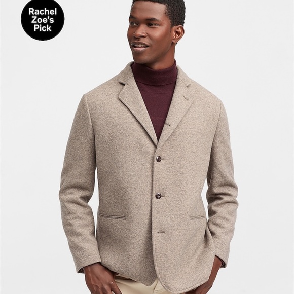 NEW EXPRESS TAUPE SAND WOOL BLEND CONVERTIBLE BLAZER JACKET COAT